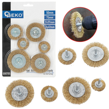 ZESTAW DRUCIANYCH SZCZOTEK DO WIERTARKI WKRĘTARKI