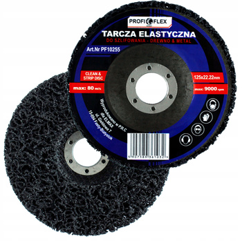 TARCZA ŚCIERNA ŚCIERNICA Z WŁÓKNINY 125 METAL INOX