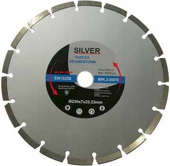TARCZA DIAMENTOWA 230 SILVER SEGMENT Beton Kostki