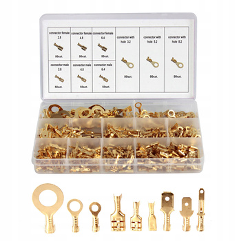 KONEKTORY WSUWKI KONEKTORKI KABLOWE ZESTAW 450 SZT