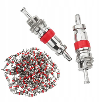 ZAWOREK ZAWÓR WKŁAD do WENTYLA SAMOCHODOWEGO DĘTKI AV AUTO SCHRADER 100 szt