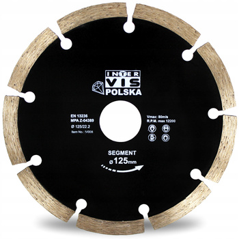 TARCZA DO BETONU DIAMENTOWA INTERVIS 125 Segment