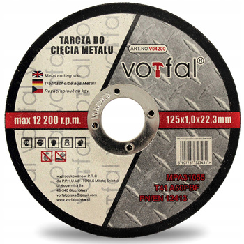 TARCZA TARCZE DO CIĘCIA METALU 125 X 1.0 STALI