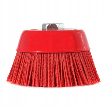 SZCZOTKA CZOŁOWA 125mm M14 NYLONOWA DO DREWNA METALU NA SZLIFIERKĘ