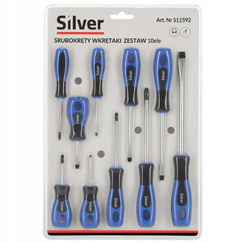 ZESTAW WKRĘTAKÓW / ŚRUBOKRĘTÓW Z MAGNETYCZNĄ KOŃCÓWKĄ - 10 SZT