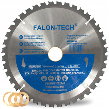 TARCZA PIŁA WIELOZADANIOWA TCT FALON-TECH 230 40z