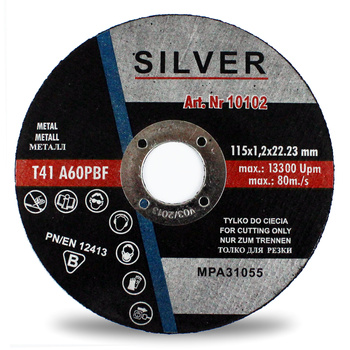 TARCZA DO CIĘCIA METALU 115 x 1,2 SILVER
