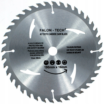 TARCZA PIŁA DO DREWNA DRZEWA WIDIA 190x16 T40