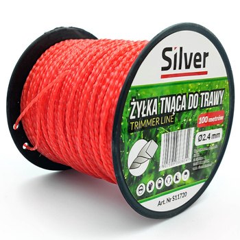 ŻYŁKA TNĄCA SKRĘCONA PLECIONA KARBOWANA DO KOS SPALINOWYCH 2.4MM X 100M