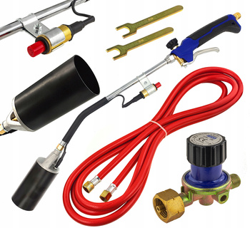 Palnik dekarski gazowy do papy opalania 60 mm / 70 cm + reduktor i wąż 5m