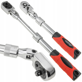 GRZECHOTKA TELESKOPOWA 1/4" 150-200 MM 72 ZEBY REGULOWANA DŁUGOŚĆ