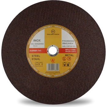 TARCZA DO CIĘCIA METALU STALI NIERDZEWNEJ INOX 350 x 25,4 x 3,2 mm