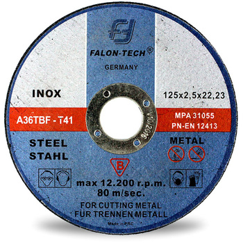 TARCZA DO CIĘCIA METALU inox 125 x 2,5 FALON TECH