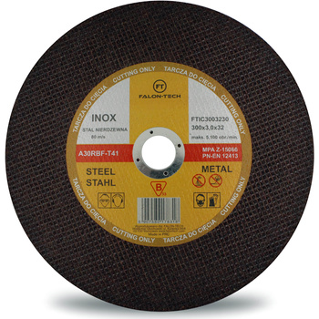 TARCZA DO CIĘCIA METALU STALI NIERDZEWNEJ INOX 300 x 32 x 3,0 mm