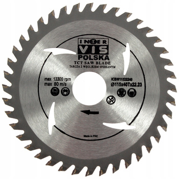 TARCZA PIŁA DO DREWNA WIDIA 115 / 22,2 T40 INTER