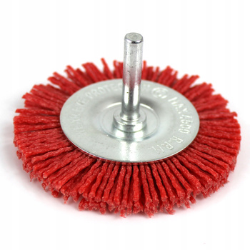 SZCZOTKA NA WIERTARKĘ NYLONOWA TARCZOWA DO DREWNA METALU 75mm / T6