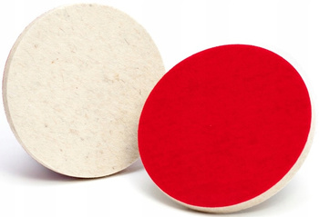 FILC POLERSKI TARCZA POLERSKA FILCOWA NA RZEP ALUMINIUM METAL INOX 125x10