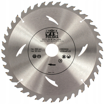 TARCZA PIŁA DO DREWNA WIDIA 250 / 32 T40INTER