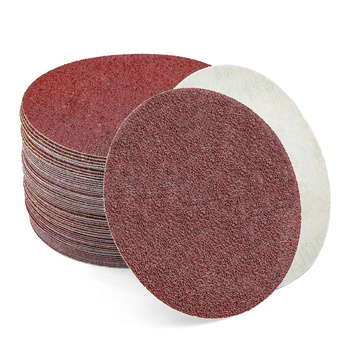50x PAPIER ŚCIERNY 125 KRĄŻKI SAMOPRZYLEPNE NA RZEP DO SZLIFIERKI P80