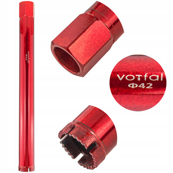 WIERTŁO KORONOWE DIAMENTOWE DO BETONU 42 x 450mm WIERTNICA OTWORNICA