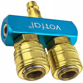 ROZDZIELACZ ROZGAŁĘŹNIK PNEUMATYCZNY KOMPRESORA 2-DROŻNY SZYBKOZŁĄCZKA 1/4