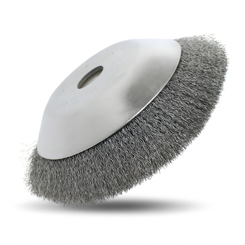 DRUCIAK TARCZA SZCZOTKA DRUCIANA KARBOWANA DO KOSY CHWASTY 200 x 25,4 mm