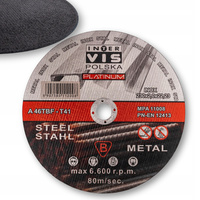 TARCZA DO CIĘCIA METALU STALI 230 mm 2,0 mm 22,23mm INOX MOCNE 25 szt