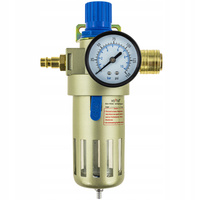 REDUKTOR CIŚNIENIA FILTR POWIETRZA ODWADNIACZ 1/2 + REGUATOR MANOMETR PROFI