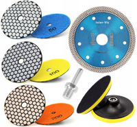 TARCZE ZESTAW DO CIĘCIA I SZLIFOWANIA GRESU PŁYTEK CERAMIKI SPIEKU +ADAPTER