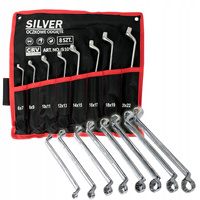 KLUCZE OCZKOWE ODGIĘTE WYGIĘTE ZESTAW 8 szt