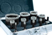 Zestaw Otwornic Diamentowych do gresu M14 6-68 mm - 11 sztuk + Adapter HEX