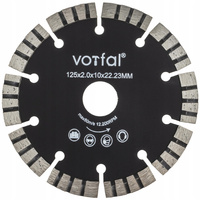 TARCZA DIAMENTOWA 125x22,2x15 mm SEGMENT INTERVIS