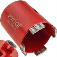 OTWORNICA DO BETONU DIAMENTOWA 68 MM KORONKA FREZ SEGMENTOWA 68X75 MM M22