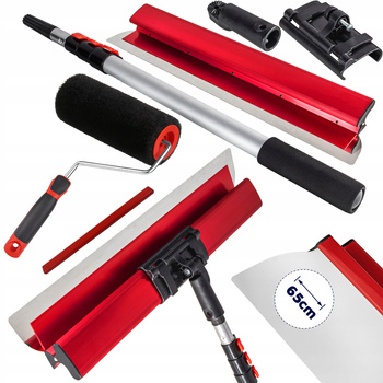 NÓŻ DO GŁADZI SZPACHLA 65cm WYMIENNE NIERDZEWNE OSTRZE 0.3mm KIJ WAŁEK 18cm