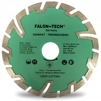 TARCZA DIAMENTOWA 125/22,2 GŁĘBOKIE CIĘCIE SEGMENT