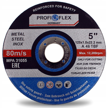 TARCZA DO CIĘCIA METALU STALI INOX 125x1 PROFIFLEX