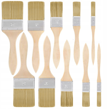 ZESTAW PĘDZLI MALARSKICH DO MALOWANIA 15, 25, 36, 50, 65 MM - 10SZT