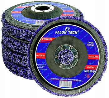 5x WŁOSY MURZYNA TARCZA ŚCIERNA DO USUWANIA RDZY WŁÓKNINA METAL INOX 125mm