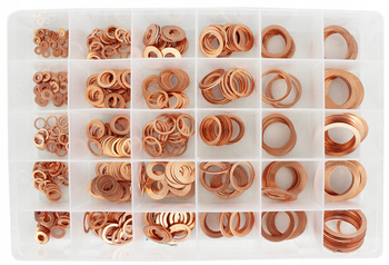 PODKŁADKI MIEDZIANE USZCZELKI ORING ZESTAW PODKŁADEK MIEDZIANYCH 580 SZTUK