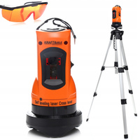 POZIOMICA LASEROWA LASER KRZYŻOWY + STATYW WALIZKA