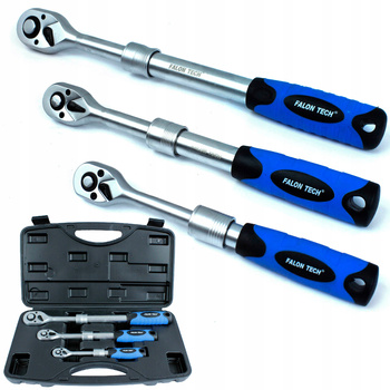 ZESTAW KLUCZY GRZECHOTKA TELESKOPOWA 1/4 3/8 1/2