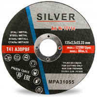 TARCZA DO CIĘCIA METALU 125 x 2,5 SILVER