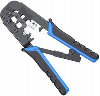 ZACISKARKA KABLI LAN I TELEFONICZNYCH 3w1 RJ45 RJ12 RJ11 ZACISKACZ WTYKÓW