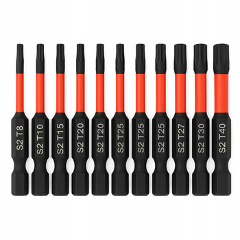 ZESTAW BITÓW BITY MAGNETYCZNE UDAROWE KOMPLET DO WKRĘTARKI TORX 50mm 10szt.