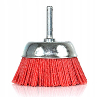 SZCZOTKA NYLONOWA DO DREWNA Z TRZPIENIEM NA WIERTARKĘ DOCZOŁOWA 65mm /T6