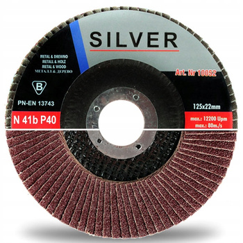 TARCZA LAMELKOWA LISTKOWA SZLIFOWANIA 125 GR 40